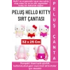 Yeni Sezon Çocuk Genç Kadın Gündelik Okul Sevimli Hello Kitty Yumuşak Peluş Sırt Çantası 32 X 25 Cm