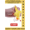 Eğlenceli Hediyelik Komik Stres Giderici Duyusal Uyarıcı Squishy Yumurtlayan Tavuk Anahtarlık 2 Adet
