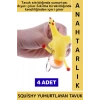 Eğlenceli Hediyelik Komik Stres Giderici Duyusal Uyarıcı Squishy Yumurtlayan Tavuk Anahtarlık 4 Adet