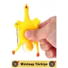 Eğlenceli Hediyelik Komik Stres Giderici Duyusal Uyarıcı Squishy Yumurtlayan Tavuk Anahtarlık 4 Adet