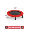 Kolay Montaj Dayanıklı Çelik Gövde Outdoor Bahçe Teras Kamp Spor Eğlenceli Kırmızı Trambolin 102 Cm
