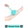 Premium Islak Kuru Cilt Masaj Peeling Etkili Çift Taraflı Silikon Uzun Saplı Banyo Fırçası 40 X 8 Cm