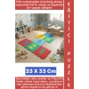 Ev Kreş Çocuk Odası Görsel Algı Eğitici Dayanıklı Esnek Canlı Renk Sayılar Puzzle Yer Matı 9 Parça