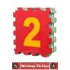 Ev Kreş Çocuk Odası Görsel Algı Eğitici Dayanıklı Esnek Canlı Renk Sayılar Puzzle Yer Matı 9 Parça