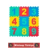 Ev Kreş Çocuk Odası Görsel Algı Eğitici Dayanıklı Esnek Canlı Renk Sayılar Puzzle Yer Matı 9 Parça