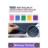 İnce Uç Yumuşak Kıl Boya Çizik Kapama Temizlik Mini Tek Kullanımlık Esnek Araba Rötuş Fırçası 100lü
