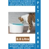 Evcil Hayvan Sessiz Çalışma Geniş Hazneli Aktif Karbon Filtre Otomatik Uyarılı Kedi Köpek Su Kabı