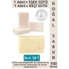 #DoğalSabun Bitkisel Organik Tüm Cilt Tipleri Yüz El Saç İçin Uygun Eşek Keçi Sütü Sabunu İkili Set