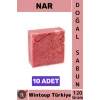 #KatıSabun %100 Doğal Orjinal Bitkisel El Yüz Saç Vücut Cilt Organik Nar Sabunu 120 Gram 10 Adet