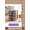 #TakıOrganizer Dayanıklı Plastik Masa Üstü Dolap Raf Küçük Eşya 4 Çekmeceli Komidin Mini Organizer