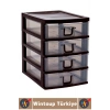 #TakıOrganizer Dayanıklı Plastik Masa Üstü Dolap Raf Küçük Eşya 4 Çekmeceli Komidin Mini Organizer