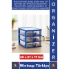#TakıOrganizer Dayanıklı Plastik Masa Üstü Dolap Raf Küçük Eşya 3 Çekmeceli Komidin Mini Organizer