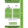 #FutbolTaktik Profesyonel Amatör Okul Tam Yarı Saha Çift Taraflı Futbol Taktik Tahtası 24 X 40 Cm