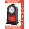 #LedŞömine Dekoratif Ev Ofis Hediyelik Klasik Saat Tasarımı Şık Efektli Led Işıklı Şömine 27 X 15 Cm