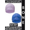 #Bone Yumuşak Havuz Deniz Yüzme Kulağa Su Kaçırmaz Elastik Silikon Büyük Beden Saç Bonesi İkili SET