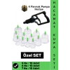 #HacamatSeti 10 Adet 5-6-7 No Kupa Islak Kuru Kullanıma Uygun 4 Parmak Pompa Hediyeli Hacamat Seti