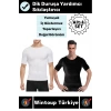 #Korse Dik Duruş Bel Göğüs Karın Göbek Sıkılaştıran Toparlayıcı Erkek Kısa Kol Fanila Korse 6lı Set