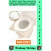 #KlozetPoşeti Çanta Boy Hijyenik Tam Kapama Her Biri Tek Kullanım Tuvalet Klozet Kapak Poşeti 200lü