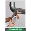 #FolyoBant Suya Isıya Dayanıklı Soba Boru Tamir Yama Güçlü Alüminyum Yanmaz Folyo Bant 20 Metre
