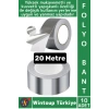 #FolyoBant Isıya Dayanıklı Soba Boru Tamir Yama Güçlü Alüminyum Yanmaz Folyo Bant 20 Metre 10 Adet