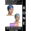#Bone Konforlu Esnek Yumuşak Havuz Deniz Yüzme Kaygan İç Yüzey Şık Su Geçirmez Saç Bonesi İkili SET