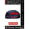#Çanta Suya Dayanıklı Kumaş Spor Okul Futbol Antrenman 3 Bölmeli Fermuarlı Malzeme Çantası 60X30 Cm