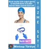 #Bone Esnek Silikon Havuz Deniz Su Geçirmez Büyük Beden Saç Bonesi Kulak Burun Tıkacı Şık Özel Set