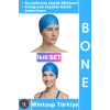 #Bone Esnek Havuz Deniz Su Geçirmez Elastik Bez Kulağa Su Geçirmez Büyük Beden Saç Bonesi İkili Set