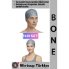 #Bone Esnek Havuz Deniz Su Geçirmez Elastik Bez Kulağa Su Geçirmez Büyük Beden Saç Bonesi İkili Set