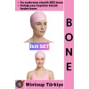 #Bone Esnek Havuz Deniz Su Geçirmez Elastik Bez Kulağa Su Geçirmez Büyük Beden Saç Bonesi İkili Set