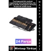#MakyajSeti Profesyonel Cilt Yüz Göz Dudak Kaş Kontür Eyeliner Çantalı Makyaj Fırçası Seti 24 Parça