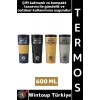 #Termos Kamp Outdoor Piknik Ev Ofis Gündelik Hediyelik Şık Detaylı Çift Katmanlı Mug Termos 600 ML