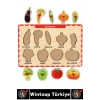 #Puzzle Eğitici Görsel Algı Meyve Sebze Geometrik Şekiller Sayılar Tanıma Ahşap Tutmalı Puzzle Seti