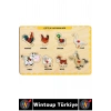 #Puzzle Eğitici Görsel Algı Deniz Çiftlik Vahşi Hayvanları Tanıma Ahşap Tutmalı Çocuk Puzzle Seti