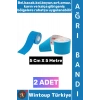 #AğrıBandı Uzun Süre Etkili Kas Bel Bacak Kol Boyun Sırt Omuz Karın Kalça Mavi Isı Ağrı Bandı 2 Adet