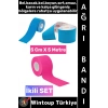 #AğrıBandı Uzun Süre Etki Kas Bacak Kol Boyun Sırt Omuz Karın Kalça Mavi Pembe Ağrı Bandı İkili SET