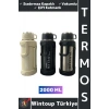 #Termos Gündelik Ofis Kamp Outdoor Piknik Sızdırmaz Kapaklı Çift Katmanlı Vakumlu Mug Termos 2000 ML