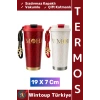 #Termos Kamp Outdoor Piknik Gündelik Sızdırmaz Kapaklı Çift Katmanlı Vakumlu Termos Bardak 19 X 7 Cm