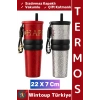 #Termos Kamp Outdoor Piknik Gündelik Sızdırmaz Kapaklı Çift Katmanlı Vakumlu Termos Bardak 22 X 7 Cm