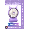 #Vantilatör Kompakt Sessiz Hafif Kablosuz Taşınabilir Usb Şarjlı 2 Kademeli Masa El Fanı Vantilatör