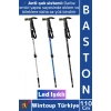 #Baston Ergonomik Outdoor Trekking Baston Ledli Anti-Şok Ayarlanabilir Teleskopik Yürüyüş Batonu