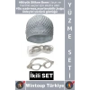 #YüzmeSeti Ayarlanabilir Su Geçirmez Buğu Önleyici Yüzücü Gözlüğü Büyük Beden Silikon Bone İkili Set