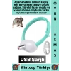 #Tasma Esnek Kafa Açılı Ayarlanabilir Silikon Kayış 2 Modlu Şarjlı Otomatik Lazer Kedi Oyun Tasması