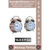 #Hediye Dekoratif Hediyelik Vintage Retro Genç Yetişkin Odası Alarm Masa Üstü Çalar Saat 12,5 X 9 Cm