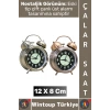 #Hediye Dekoratif Hediyelik Vintage Retro Genç Yetişkin Odası Alarm Masa Üstü Çalar Saat 12 X 8 Cm