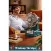 #Vantilatör Kompakt Sessiz Çalışma Yoğun Üfleme Retro 2 Kademeli Şarjlı Mini Masa Üstü Vantilatör