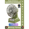 #Vantilatör Kompakt Sessiz Çalışma Yoğun Üfleme Retro 2 Kademeli Şarjlı Mini Masa Üstü Vantilatör