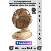 #Vantilatör Sessiz Çalışma Yoğun Üflemeli Retro Model 2 Kademeli Şarjlı Mini Masa Üstü Vantilatör