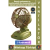 #Vantilatör Sessiz Çalışma Yoğun Üflemeli Retro Model 2 Kademeli Şarjlı Mini Masa Üstü Vantilatör