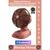 #Vantilatör Sessiz Çalışma Yoğun Üflemeli Retro Model 2 Kademeli Şarjlı Mini Masa Üstü Vantilatör
